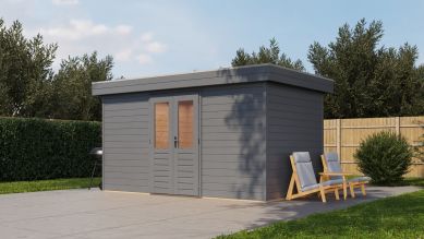 Lugarde Select Prima Heerenveen tuinhuis 420x240 cm 44 mm vuren grijs gebeitst