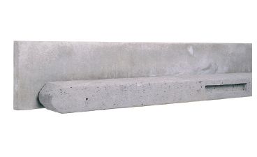 Betonpaal grijs 10 x 10 x 280 cm t.b.v. rechtschermen 180 cm hoog
