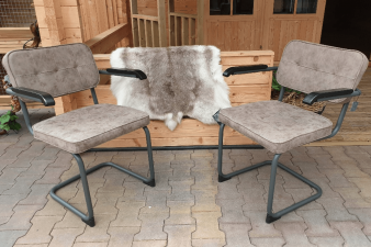Wicker dinnerset luxe Springfield zwart