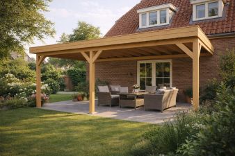Aanbouw veranda Sublime plat dak - 600 x 300 cm
