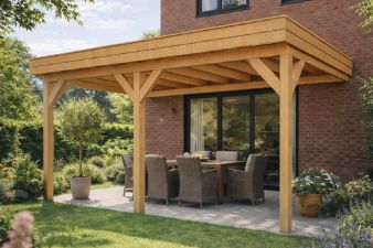 Aanbouw veranda Sublime plat dak - 400 x 350 cm