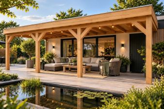Aanbouw veranda Sublime plat dak - 1000 x 400 cm