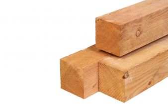 Lariks/Douglas palen onbehandeld (vers hout) 15x15x250 cm