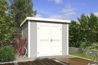 Tuinhuis Mila 250x200 cm - Platinum Grey-Wit gecoat