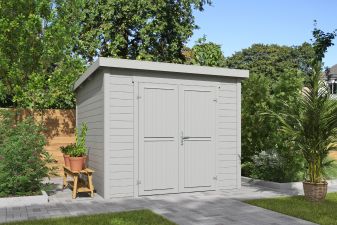 Tuinhuis Mila 250x250 cm - Platinum Grey gecoat