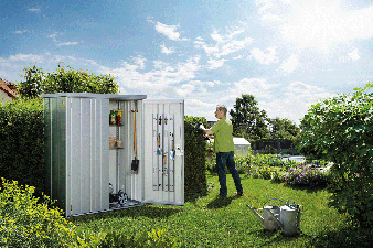 Biohort Metalen Tuinkast 190 LARGE - Zilver - 192x155x184 cm