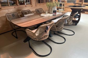 Tuinset Vivant - tafel en 6 swingstoelen