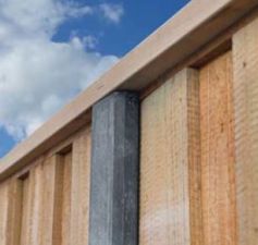 Verbindingsbalk hardhout voor sleufpalen 3,5x11,5x400cm