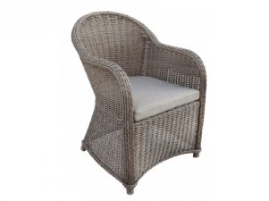 Wicker luxe stoel Davidson donkerbruin