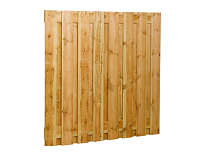 Plankenscherm grenen 180x180 cm - groen geïmpregneerd - recht verticaal (08075)