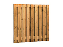 Plankenscherm grenen 180x180 cm - groen geïmpregneerd - recht verticaal (08176)