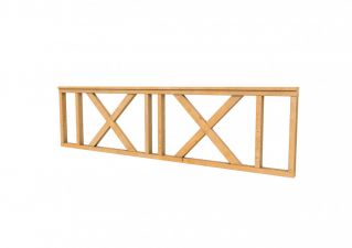 Hekwerk met kruis douglas type C - 278,5x73 cm