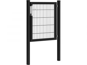 Hillfence metalen enkele poort Premium-line inclusief slot, 100 x 100 cm, zwart