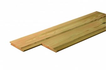 Scandinavisch vuren geschaafd rabat 1,9 x 14,5 x 420 cm, groen geïmpregneerd