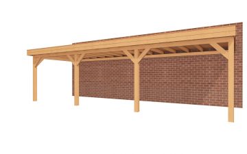 Aanbouw veranda Sublime plat dak - 900 x 300 cm