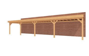 Aanbouw veranda Sublime plat dak - 1300 x 300 cm