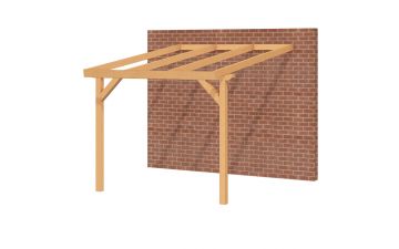 Aanbouw veranda Oblique schuin dak - 300 x 400 cm - Polycarbonaat