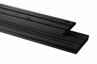 Vuren geschaafd triple profiel 2,2x14x300 cm - zwart gedompeld