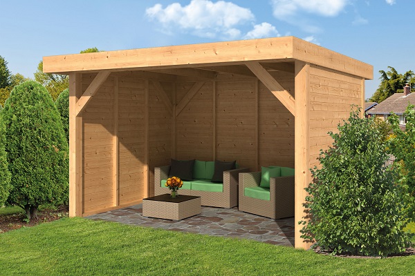Lariks/Douglas Buitenverblijf Ommen 400x300 cm - onbehandeld - Bouwpakket afbeelding