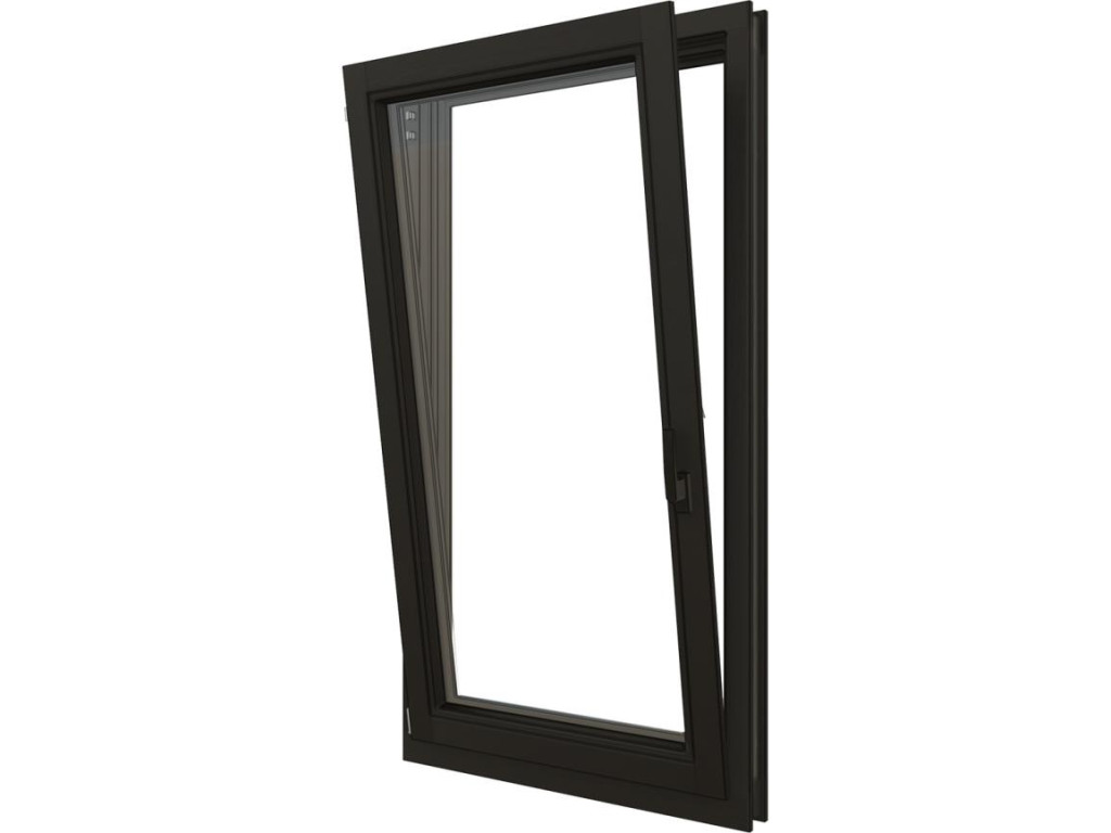 Draai/kiepraam - 77,4x137,4 cm - linksdraaiend - zwart - incl. raambeslag afbeelding