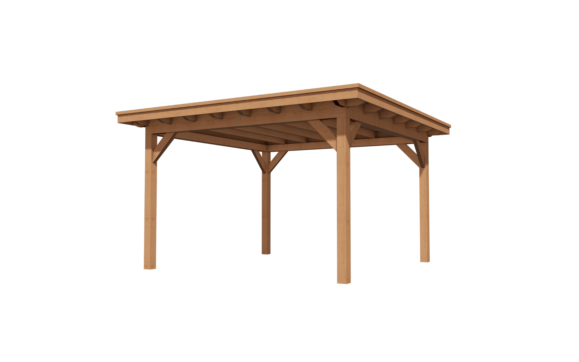 Houten overkapping Elegante 300x300 cm - Vrijstaand afbeelding