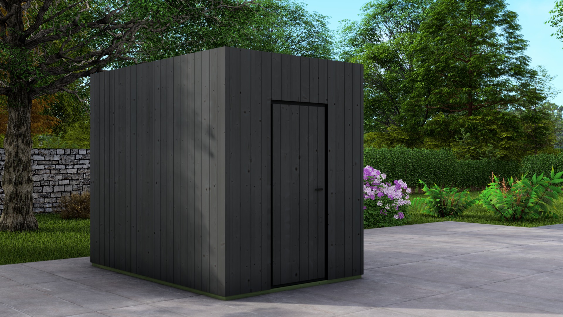 Poolhouse Trendy 204x304 cm - compleet zwart gecoat afbeelding