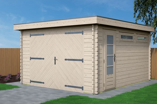 Aanbieding zelfbouw houten garage