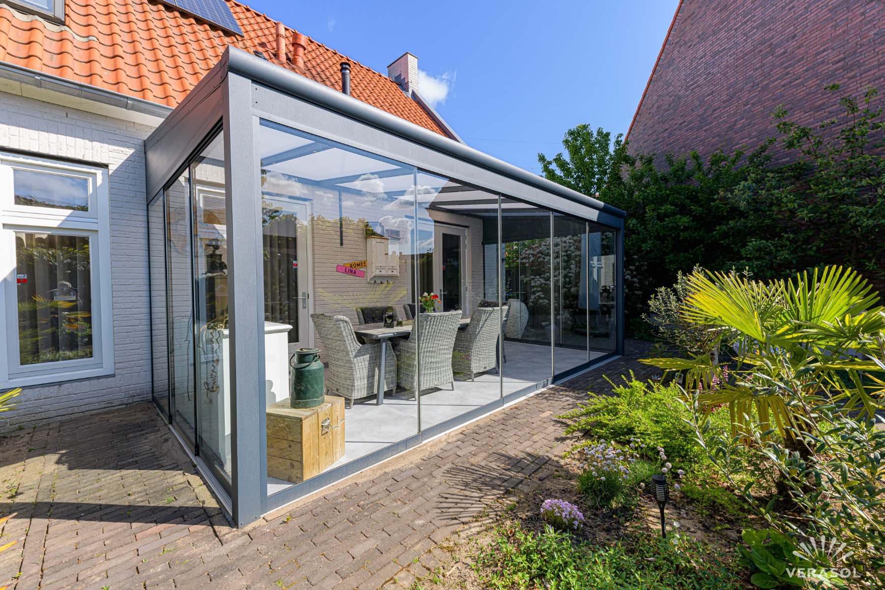 Verasol Glasschuifwand Greenline 3 spoor breedte 200 cm