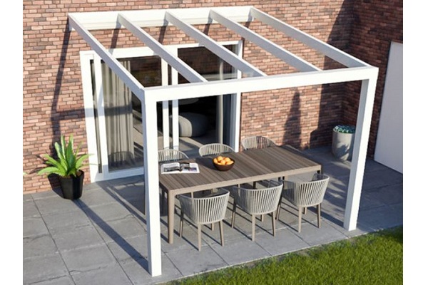 Greenline veranda 500x300 cm - 2 staanders - polycarbonaat dak