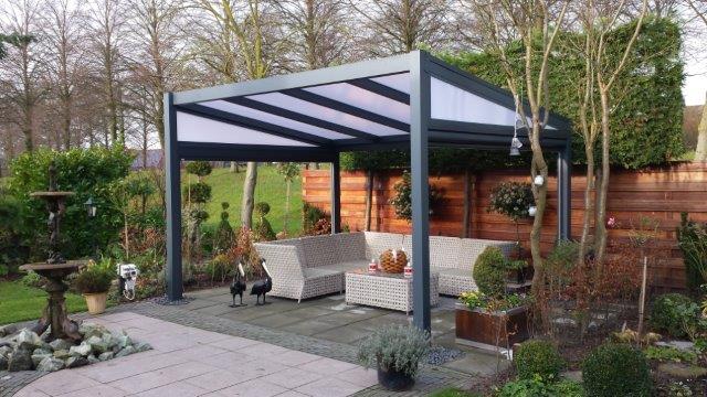 Profiline terrasoverkapping - vrijstaand - 400x300 cm - polycarbonaat dak