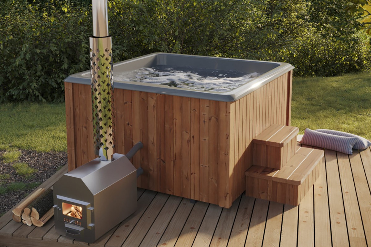 Interflex Hottub Luxe Square 189x189 cm 18 mm thermo wood blank