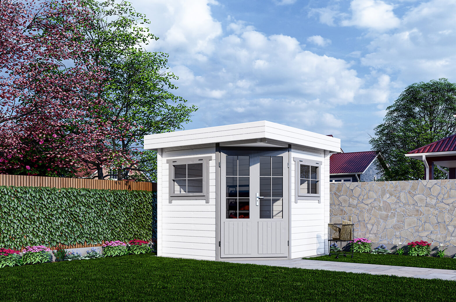 Blokhut 2556 250x250 cm - gecoat afbeelding