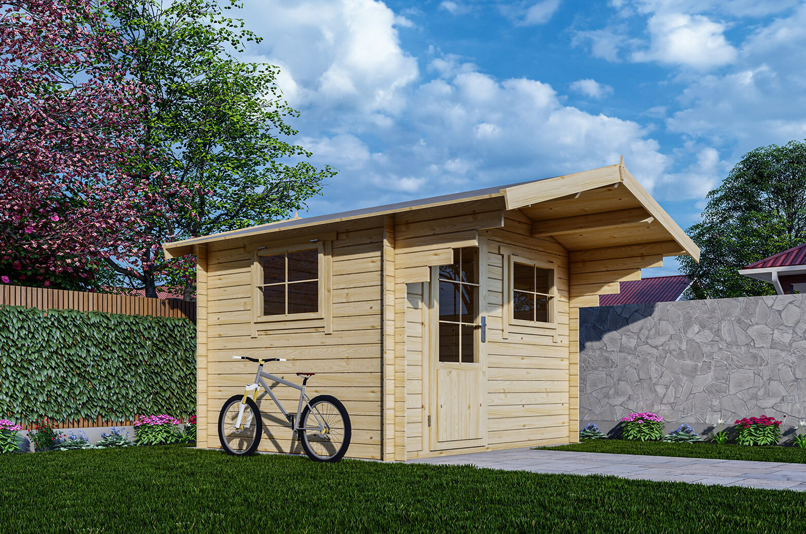 Blokhut 3026 300x250 cm - geïmpregneerd afbeelding