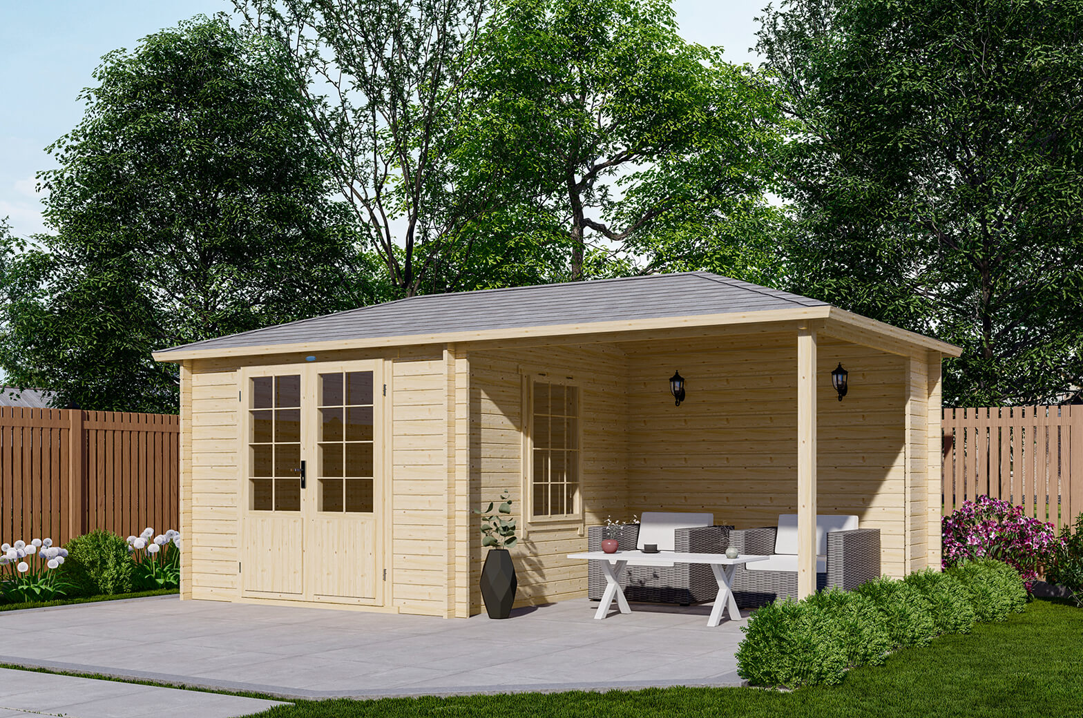 Blokhut 3030Z 576x300 cm - geïmpregneerd afbeelding