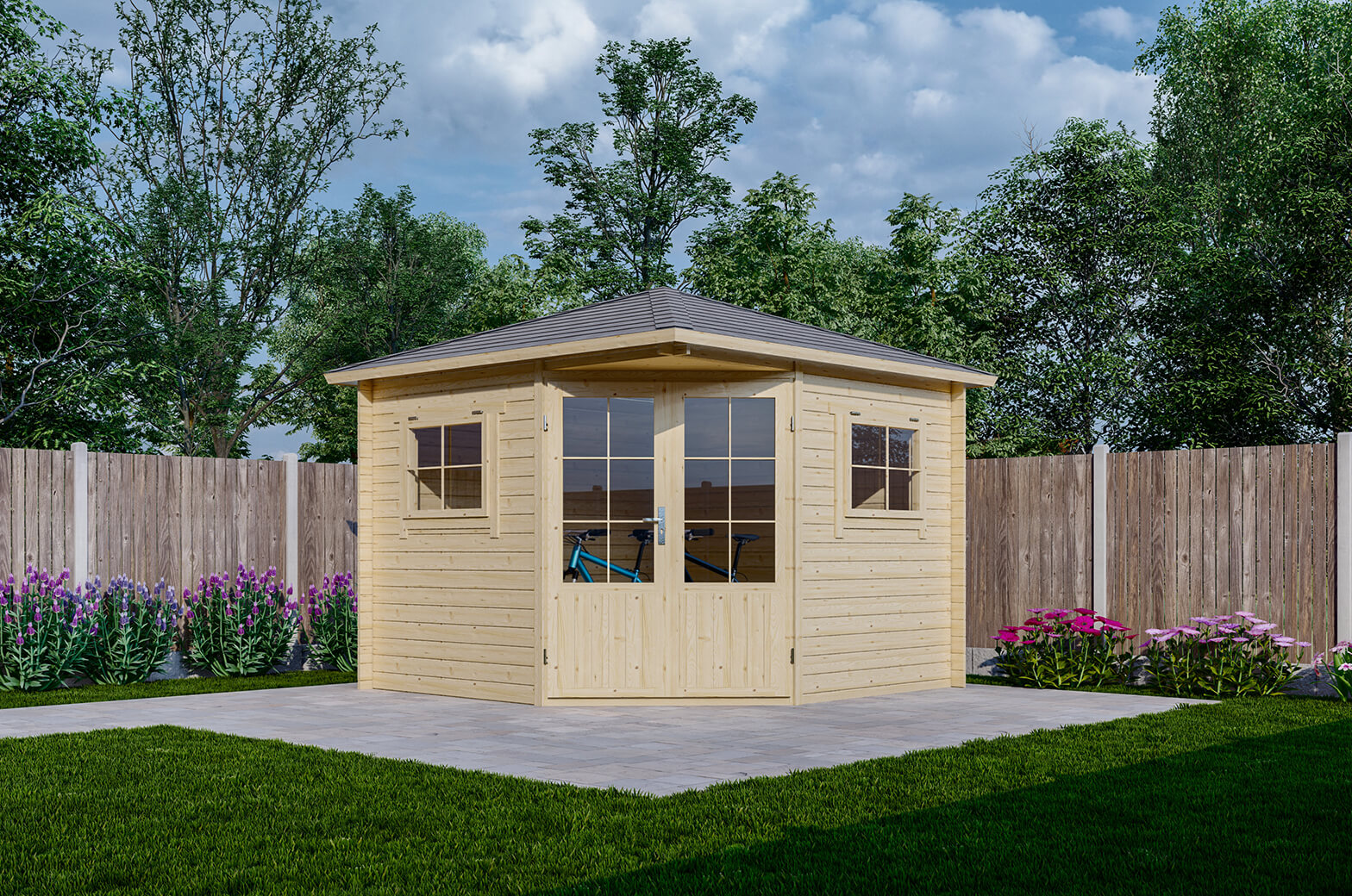 Blokhut 3055K 300x300 cm - geïmpregneerd afbeelding