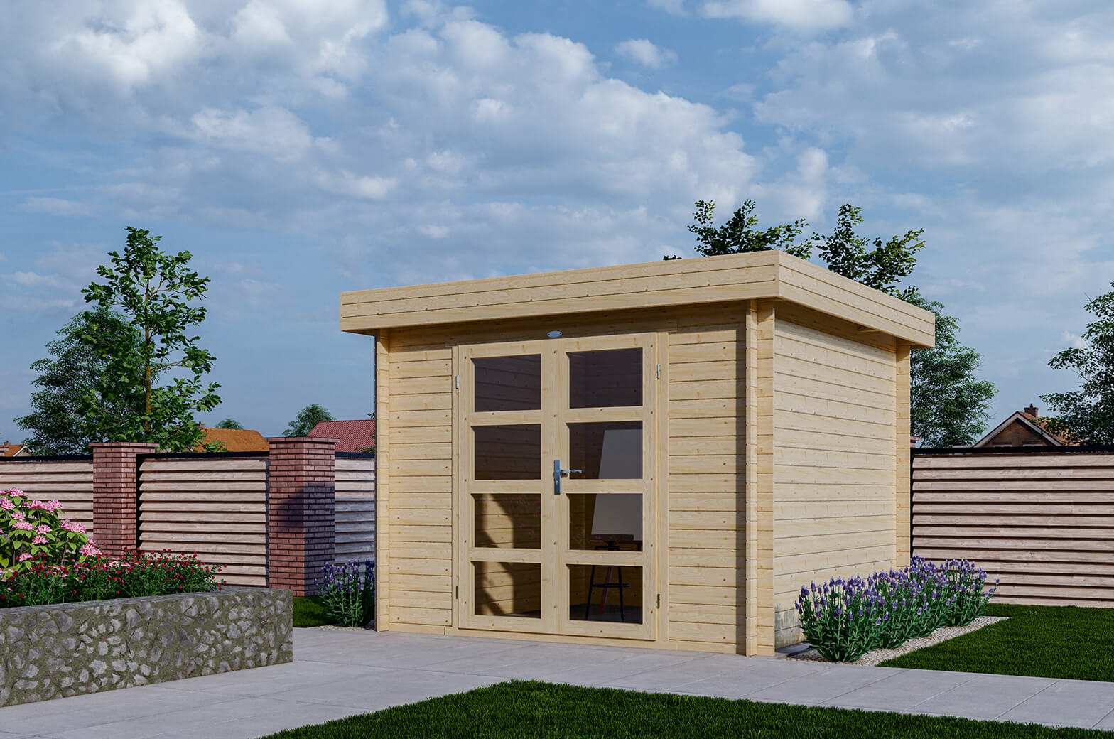 Blokhut 330M 300x300 cm - geïmpregneerd afbeelding