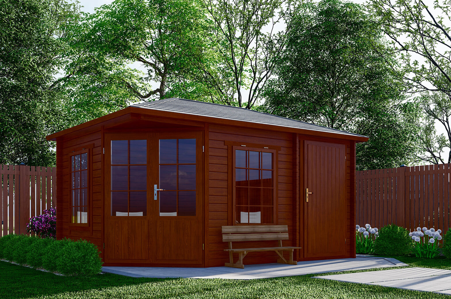 Blokhut 4355 300x440 cm - gecoat afbeelding