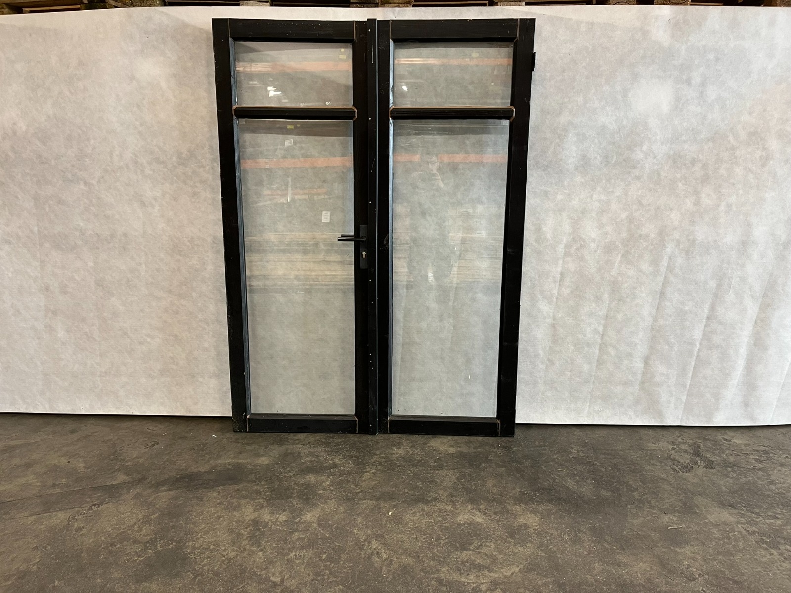 Dubbele deur zwart 150,5x206 cm - excl. kozijn en hang- en sluitwerk - SALE02120