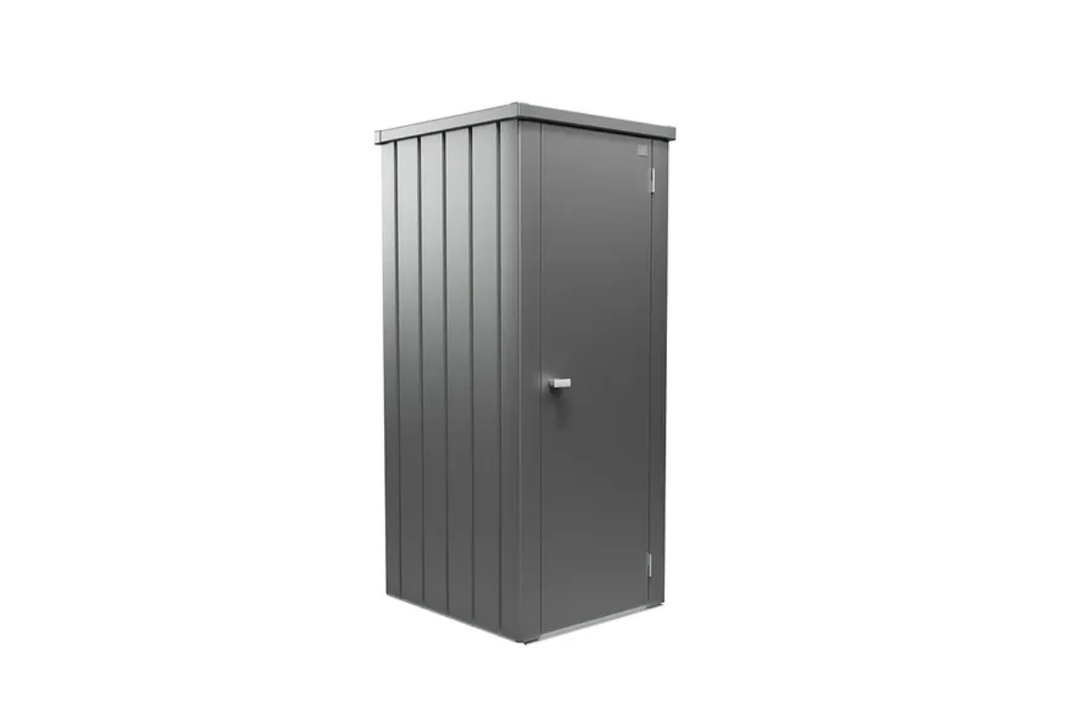 Biohort Julia L High metalen terraskast 77,7x87x180,9 cm kwartsgrijs metallic