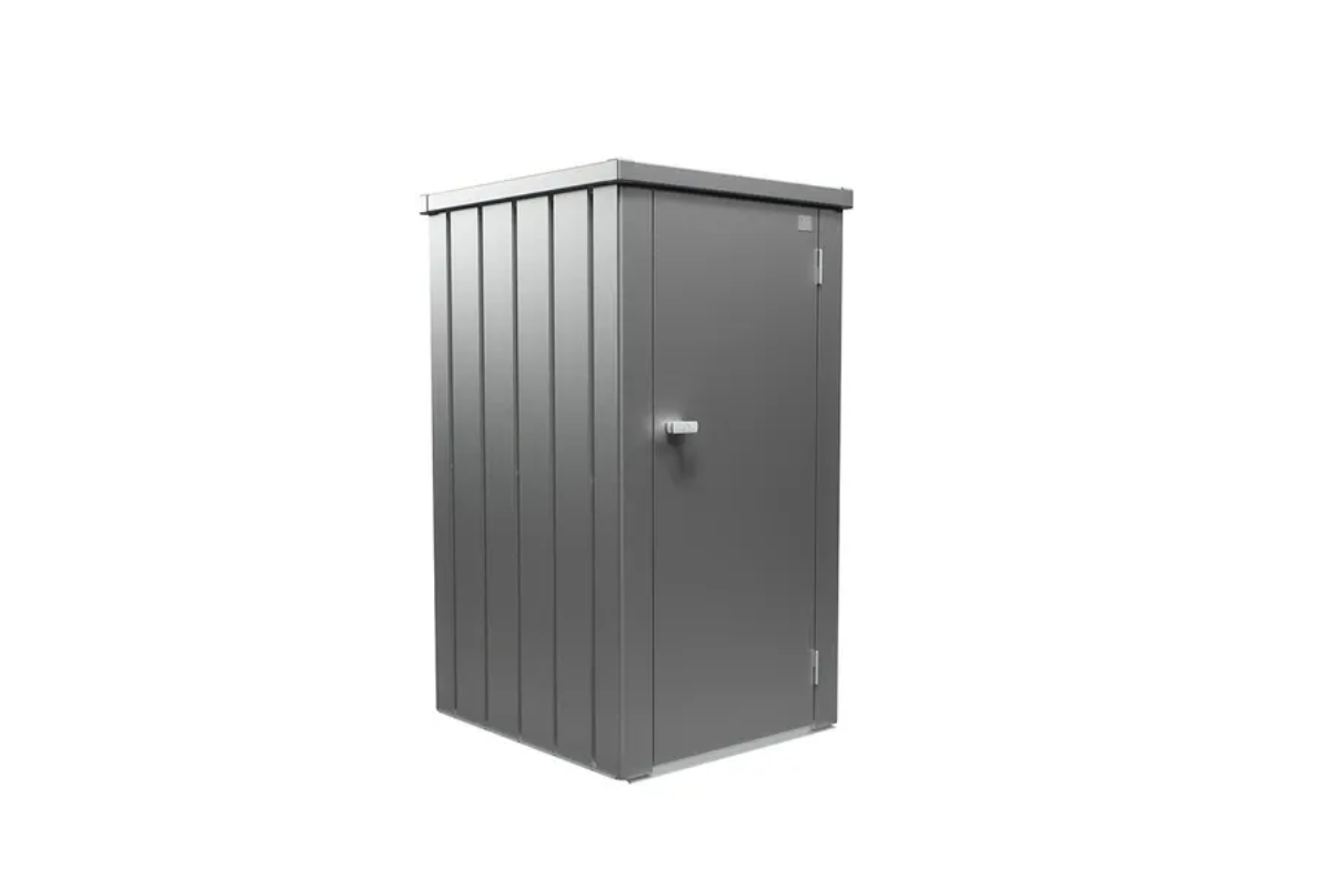 Biohort Julia L metalen terraskast 77,7x87x140,2 cm kwartsgrijs metallic