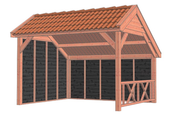 Kapschuur De Deel 400x340 cm - Combinatie 1 afbeelding