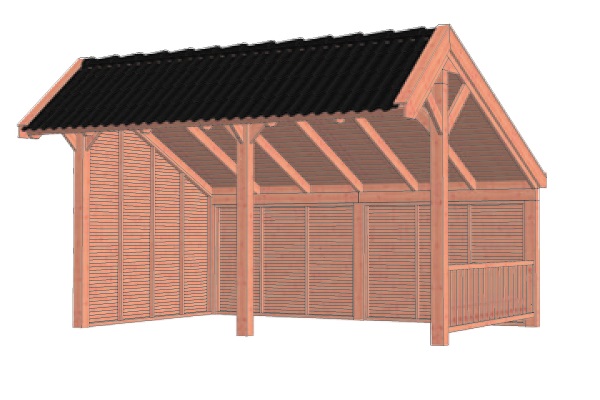 Kapschuur De Heerd 500x425 cm - Combinatie 1 afbeelding