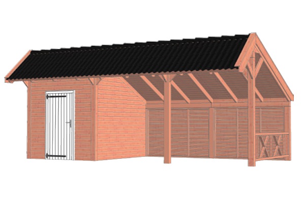 Kapschuur De Heerd 740x425 cm - Combinatie 1 afbeelding