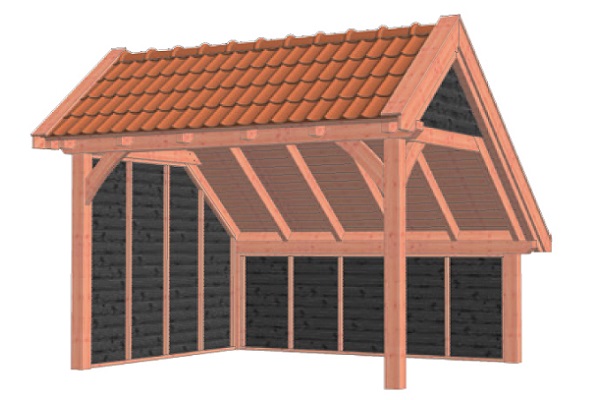 Kapschuur De Hoeve XL 415x380 cm - Combinatie 1 afbeelding
