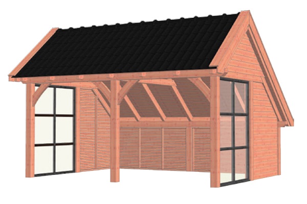 Kapschuur De Hoeve XL 530x440 cm - Combinatie 1 afbeelding
