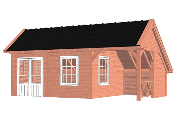 Kapschuur De Hoeve XL 765x440 cm - Combinatie 1 afbeelding