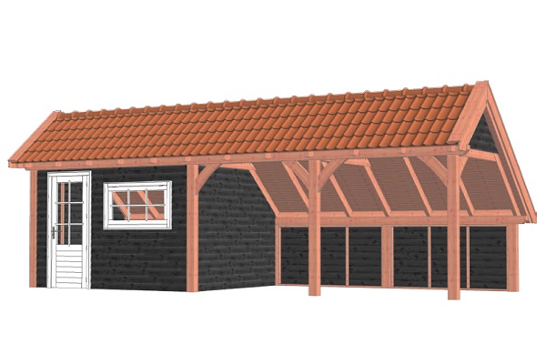 Kapschuur De Hoeve XL 885x380 cm - Combinatie 1 afbeelding