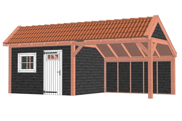 Kapschuur De Stee 730x360 cm - Combinatie 1 afbeelding