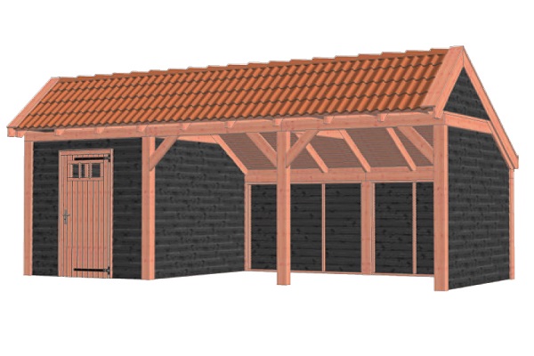 Kapschuur De Stee 740x360 cm - Combinatie 1 afbeelding