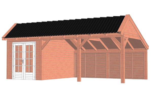 Kapschuur De Stee 740x425 cm - Combinatie 1 afbeelding